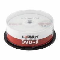 Картинка Диск DVD+R SONNEN 4.7Gb 16x 25шт/уп. Cake Box (коробка на шпиле) с сайта smikon.ru