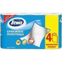Картинка Полотенца бумажные 2-х слойные белые ZEWA (4рулона по 60л., лист 23х25см) с сайта smikon.ru