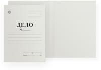 Картинка Папка-обложка "ДЕЛО", картон немелованный, 440г/м2, белый, без зажима с сайта smikon.ru