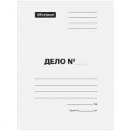 Картинка Папка-обложка "ДЕЛО", картон немелованный, 300г/м2, белый, без зажима с сайта smikon.ru