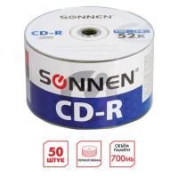 Картинка Диск CD-R SONNEN 700МБ 52x 50шт/уп. Bulk (термоусадка без шпиля) с сайта smikon.ru