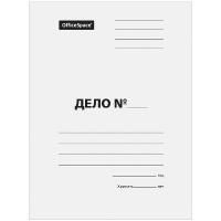 Картинка Папка-обложка "ДЕЛО", картон немелованный, 380г/м2, белый, без зажима с сайта smikon.ru