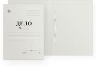 Картинка Скоросшиватель "ДЕЛО", картон немелованный, 320г/м2, белый, пробитый с сайта smikon.ru