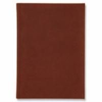 Алфавитная книга А6 (80х140мм), 128л. DOLLARO с вырубкой обложка к/з цв. коричневый