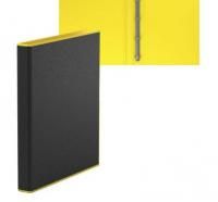 Картинка Папка на 4-х кольцах, корешок 35мм, картон с 2-х сторонним покрытием черный/желтый, ErichKrause Accent с сайта smikon.ru